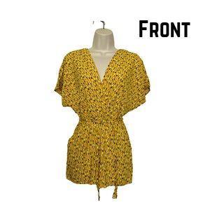 Yellow Confetti Romper Small